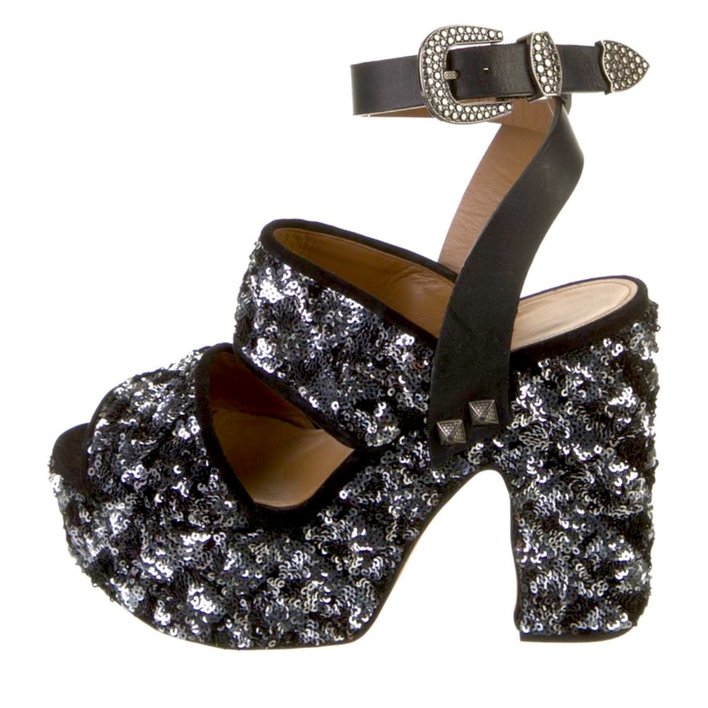 Sonia Rykiel Sequin Platform Heels Sandals